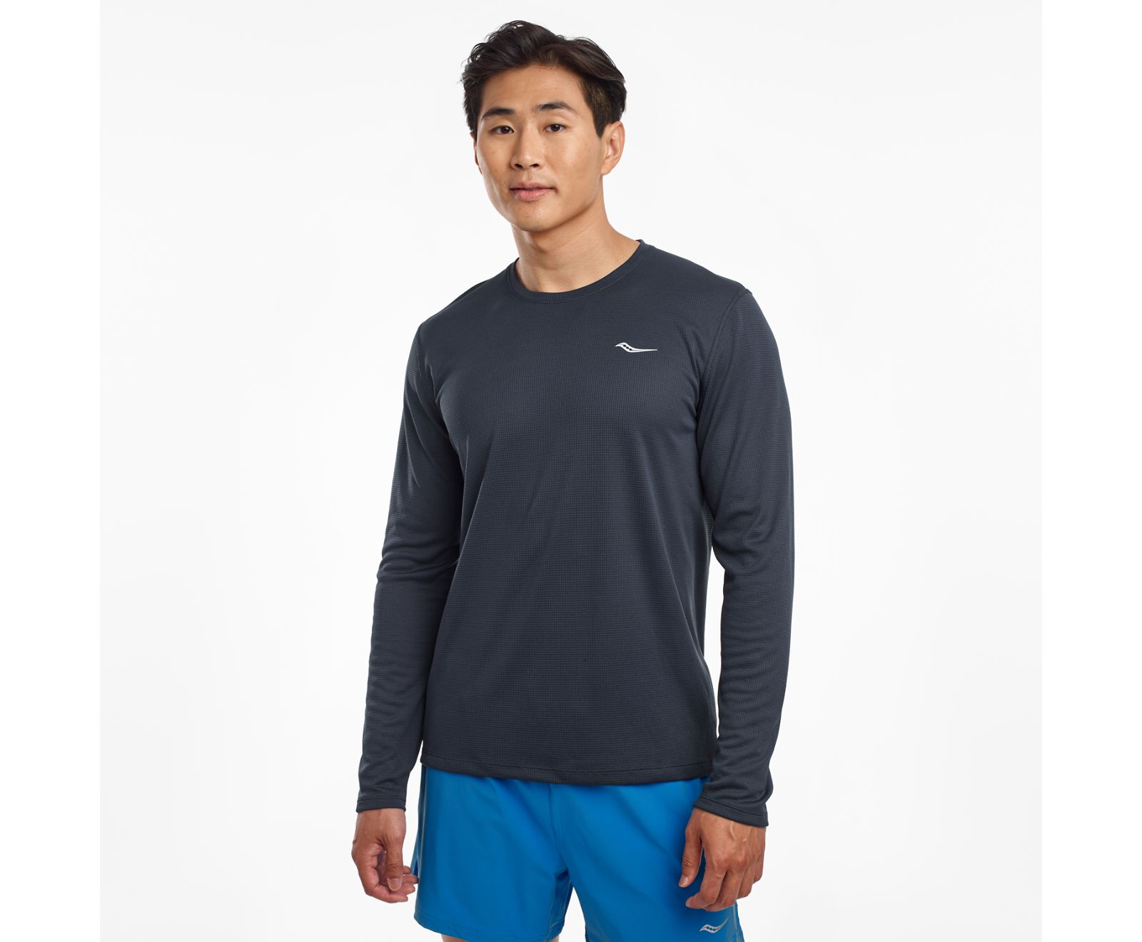 Saucony Stopwatch Long Sleeve Skjorta Herr Blå | Sverige 574SGL